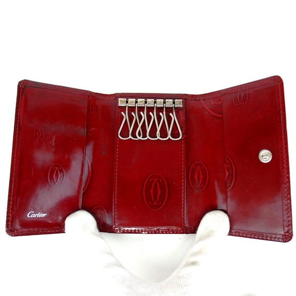 Authentic Cartier happy birthday 6 series key holder leather[Used] - Picture 2 of 12